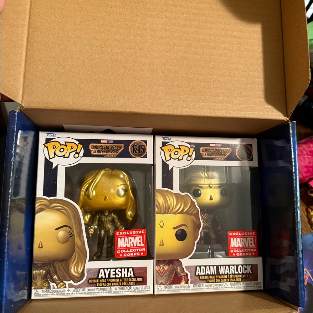 Funko Pop! Ayesha and Adam Warlock Figures